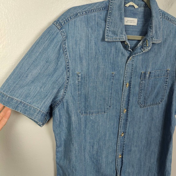 Saturdays New York City Chambray Button Up - Picture 2 of 6
